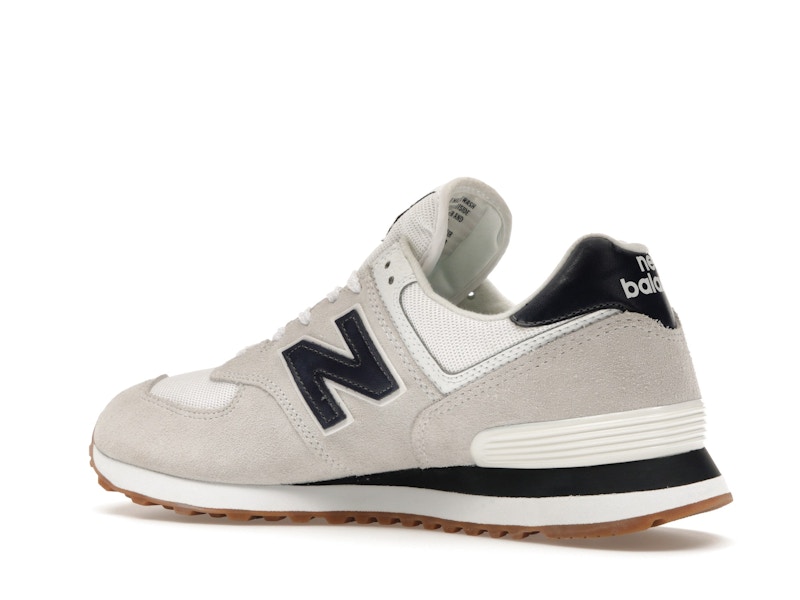 New Balance 574 White Navy Gum