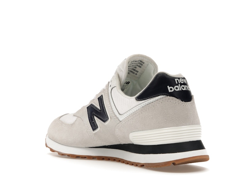 New Balance 574 White Navy Gum