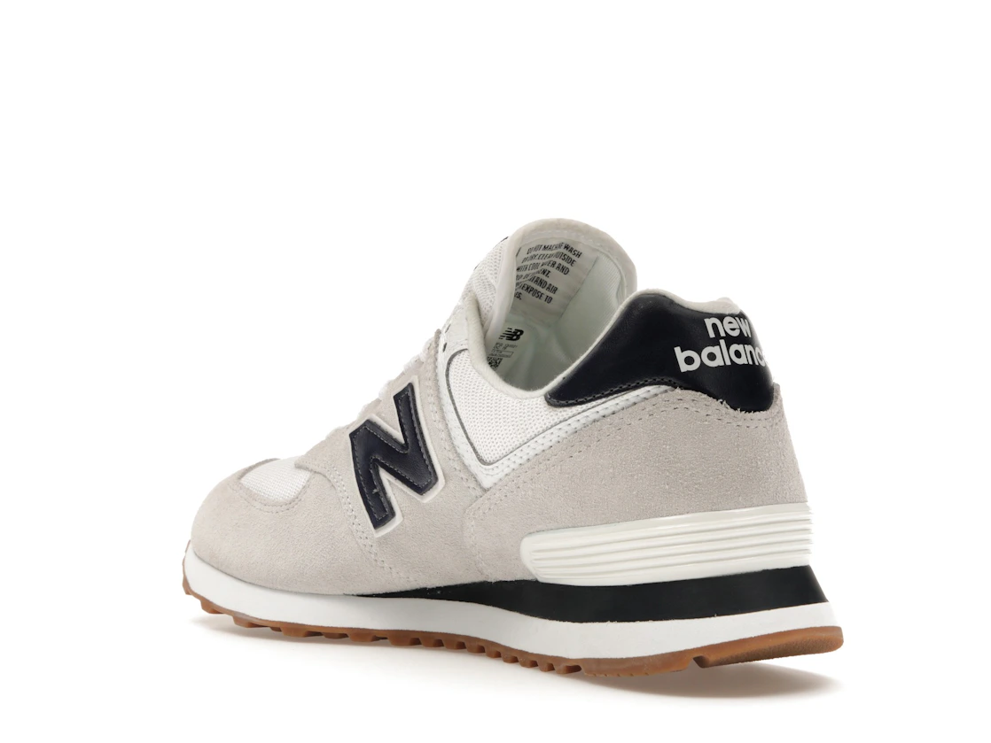 New Balance 574 White Navy Gum