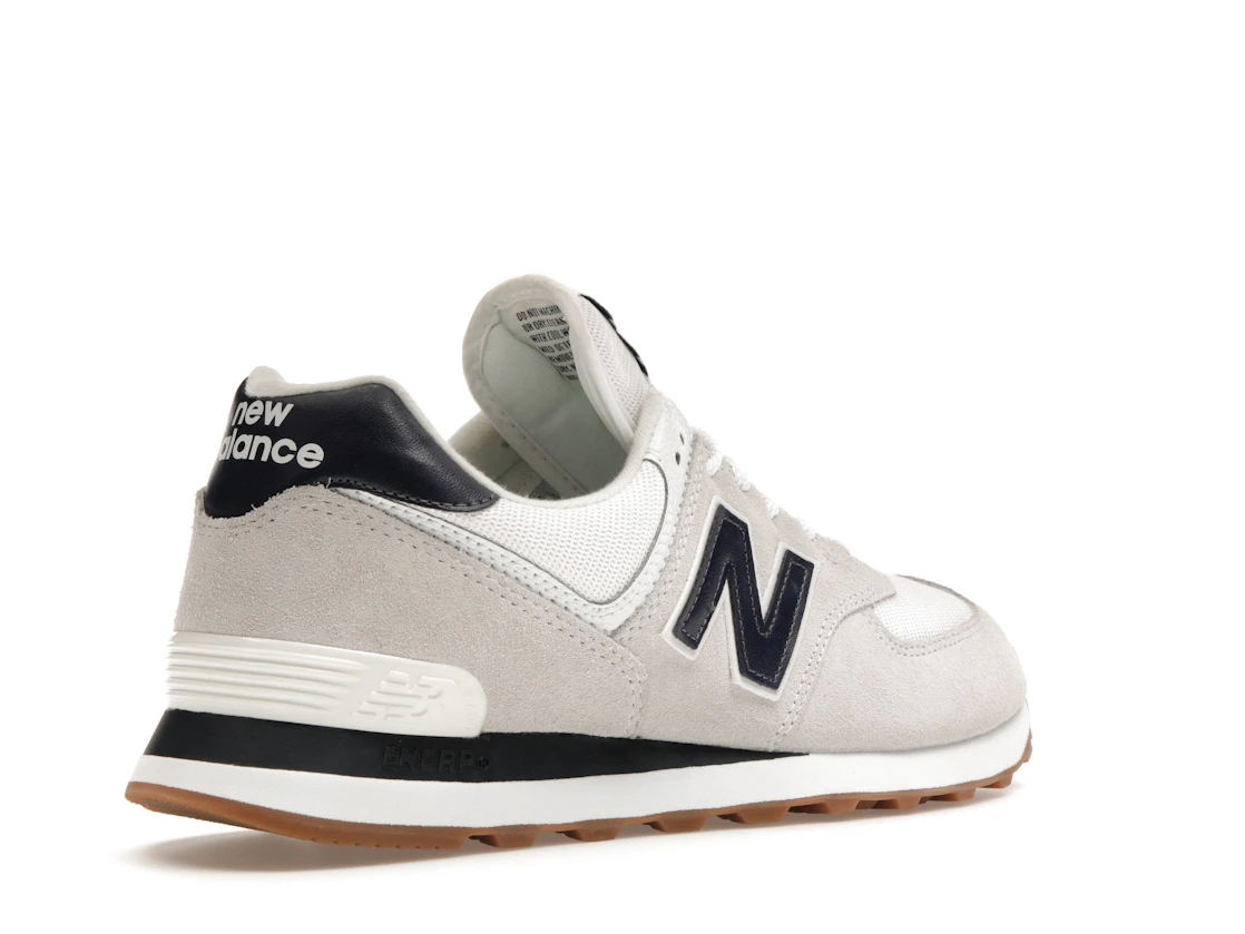 New Balance 574 White Navy Gum