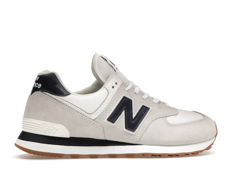 New Balance 574 White Navy Gum