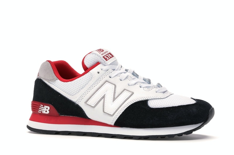New balance 574 white and red clearance