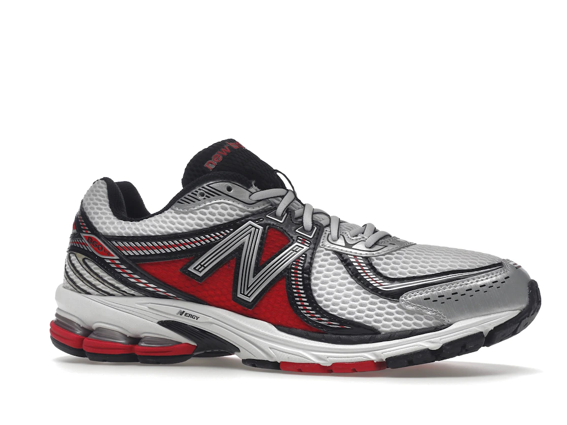 New Balance 860v2 White Silver Red
