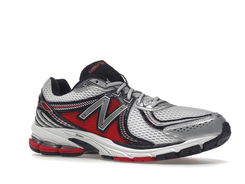 New Balance 860v2 White Silver Red