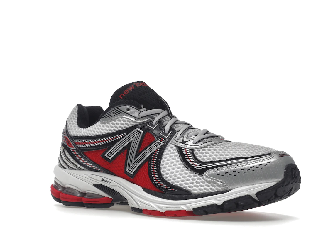 New Balance 860v2 White Silver Red