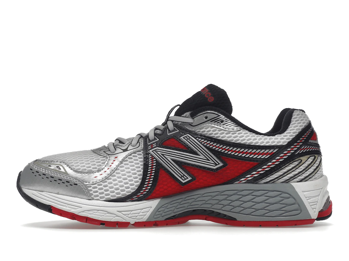 New Balance 860v2 White Silver Red
