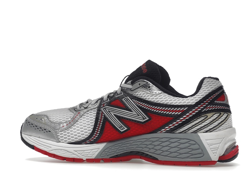 New Balance 860v2 White Silver Red
