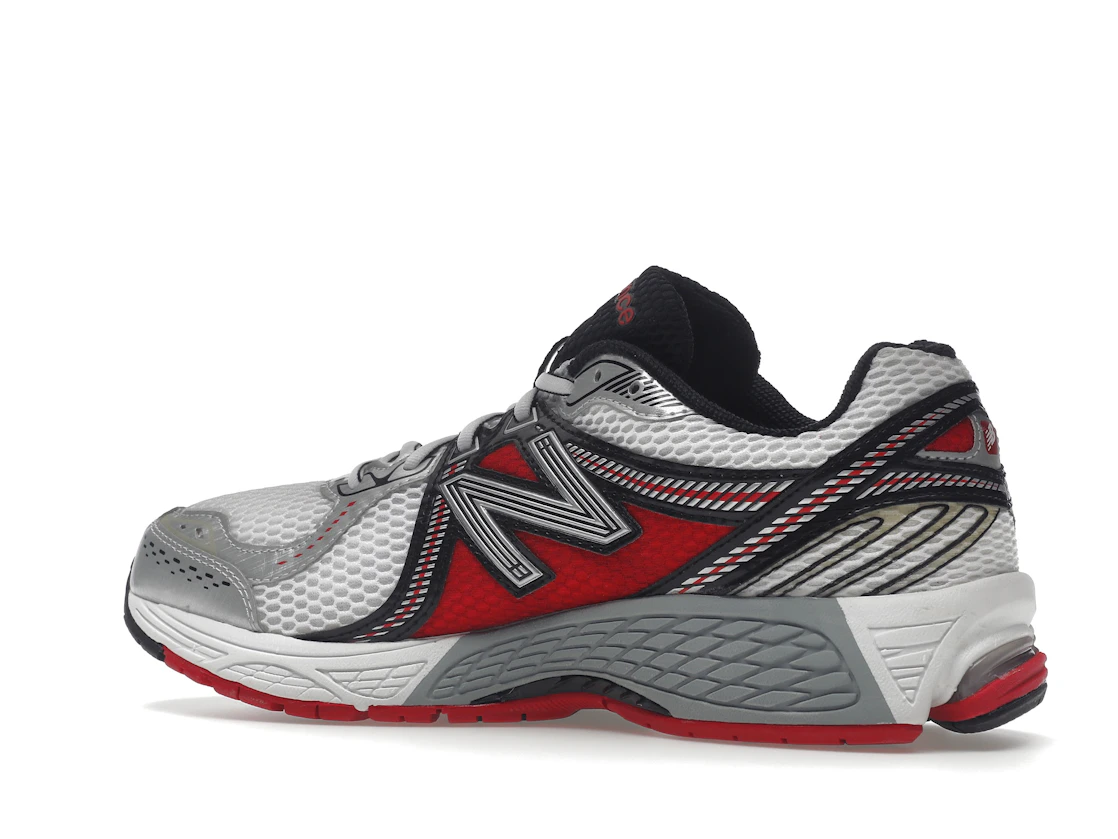 New Balance 860v2 White Silver Red