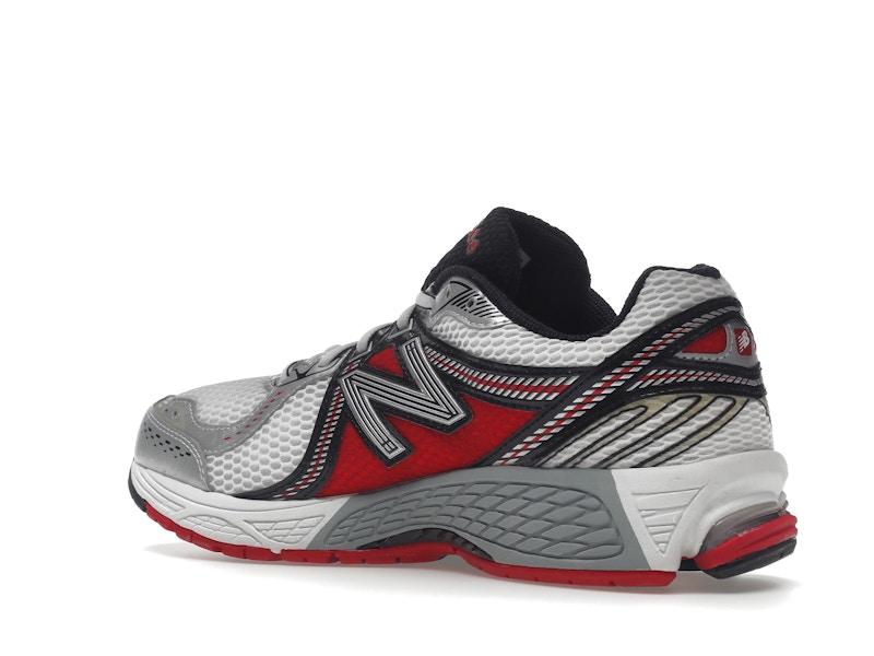 New Balance 860v2 White Silver Red