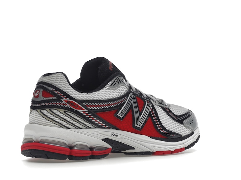 New Balance 860v2 White Silver Red
