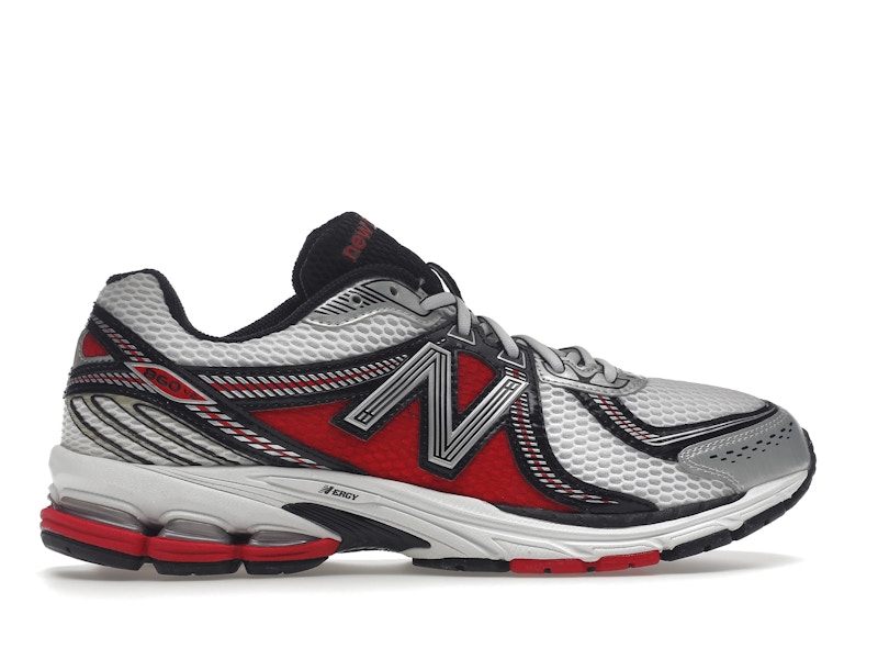 New Balance 860v2 White Silver Red