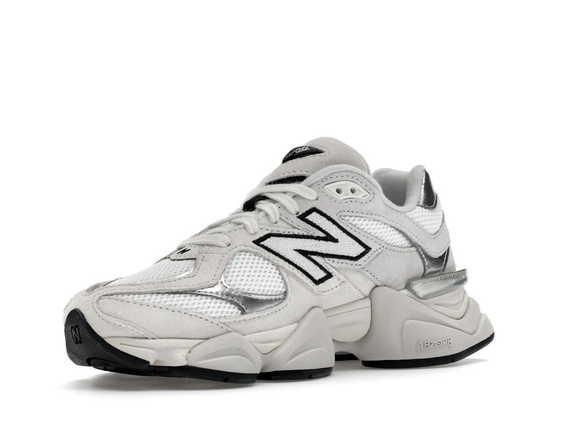 New Balance 9060 White Black Metallic Silver