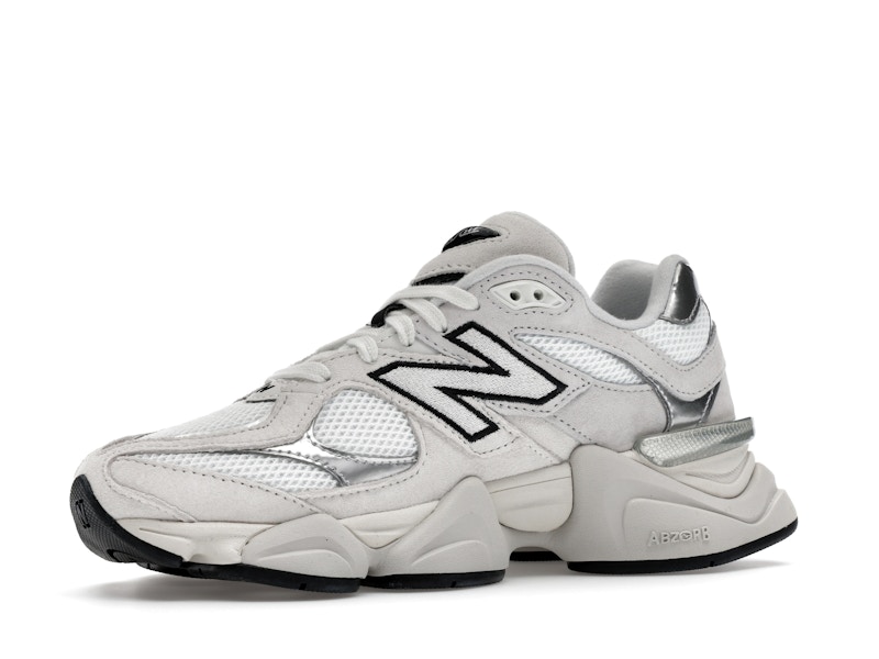 New Balance 9060 White Black Metallic Silver