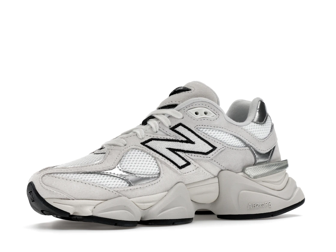 New Balance 9060 White Black Metallic Silver
