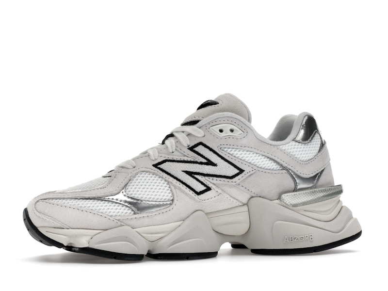 New Balance 9060 White Black Metallic Silver