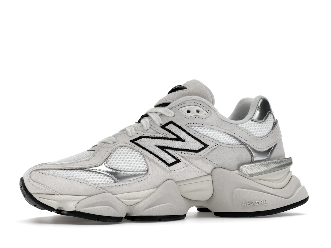 New Balance 9060 White Black Metallic Silver