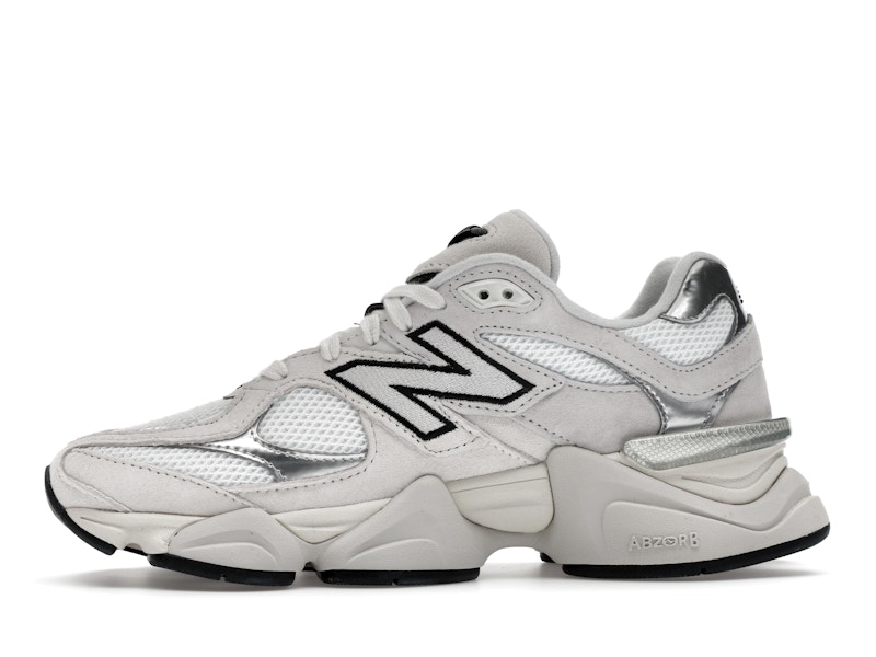 New Balance 9060 White Black Metallic Silver