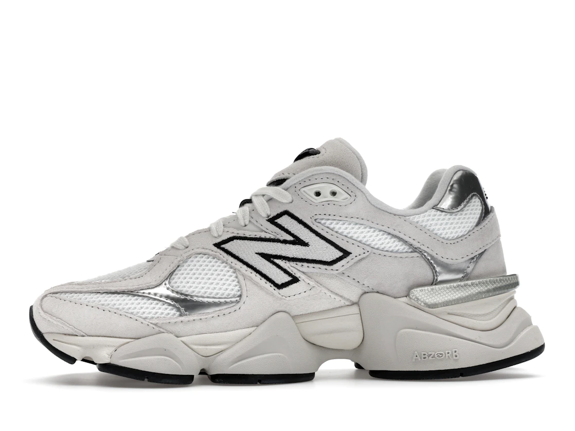 New Balance 9060 White Black Metallic Silver