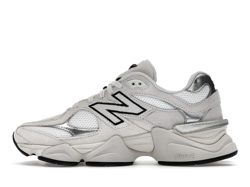 New Balance 9060 White Black Metallic Silver