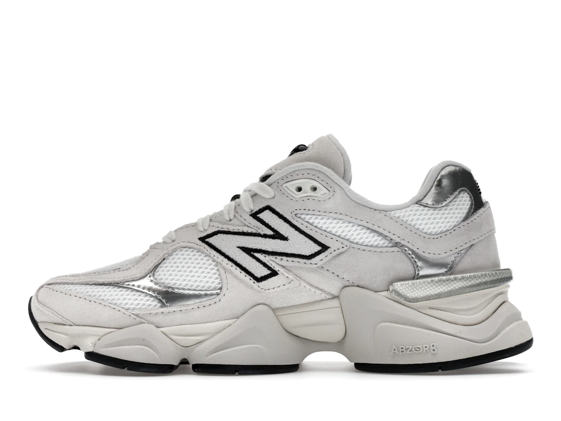 New Balance 9060 White Black Metallic Silver