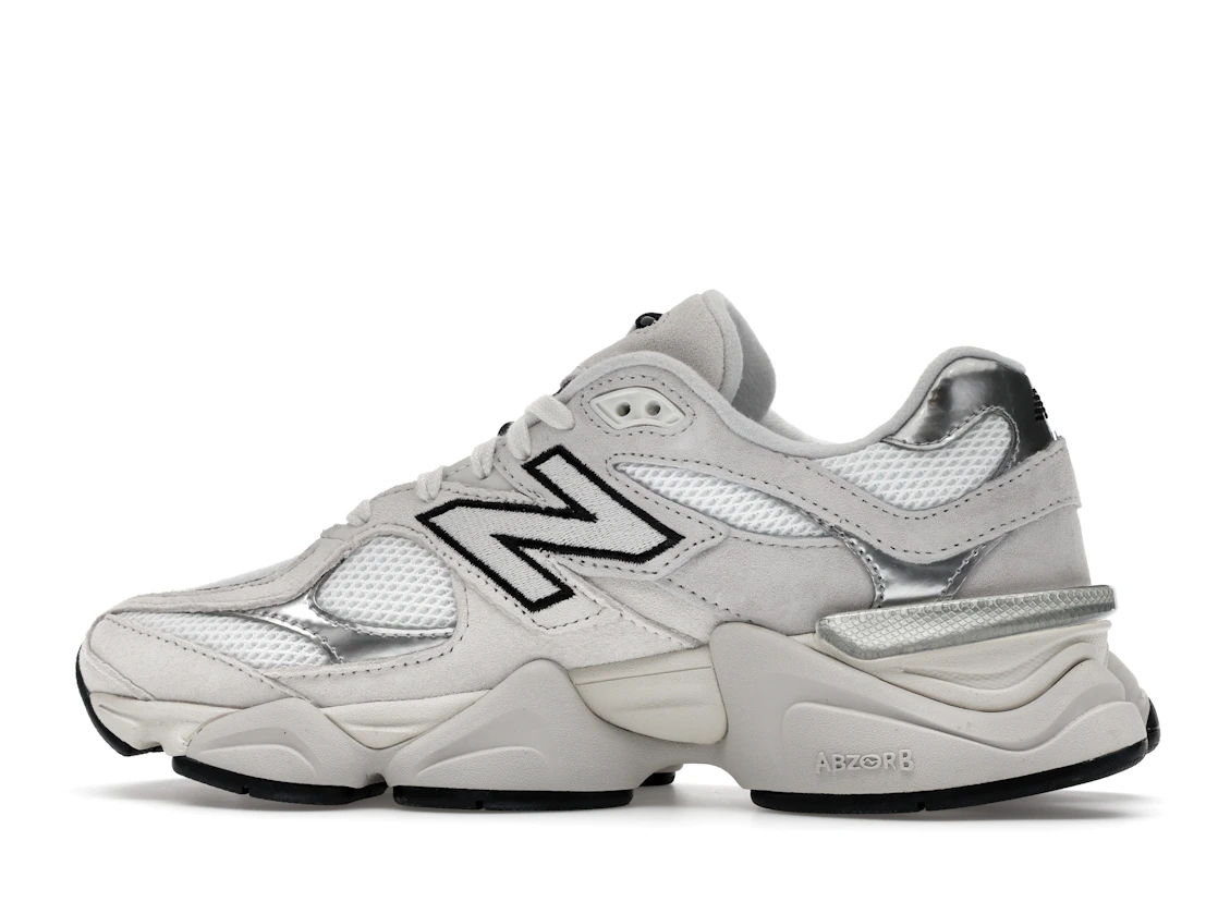 New Balance 9060 White Black Metallic Silver