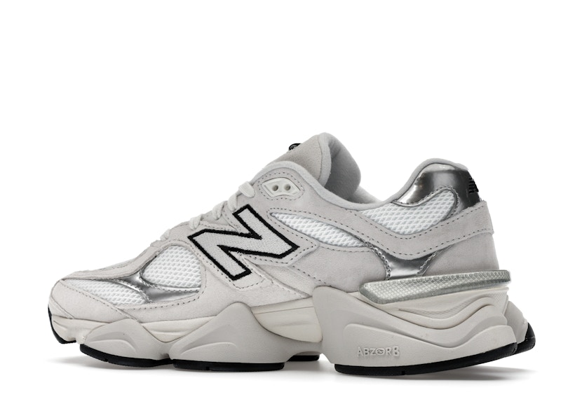 New Balance 9060 White Black Metallic Silver
