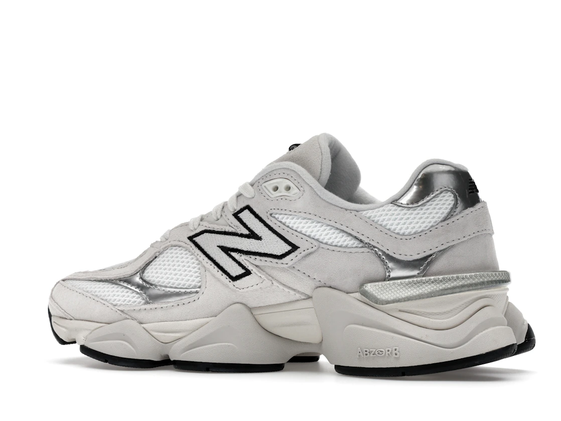 New Balance 9060 White Black Metallic Silver