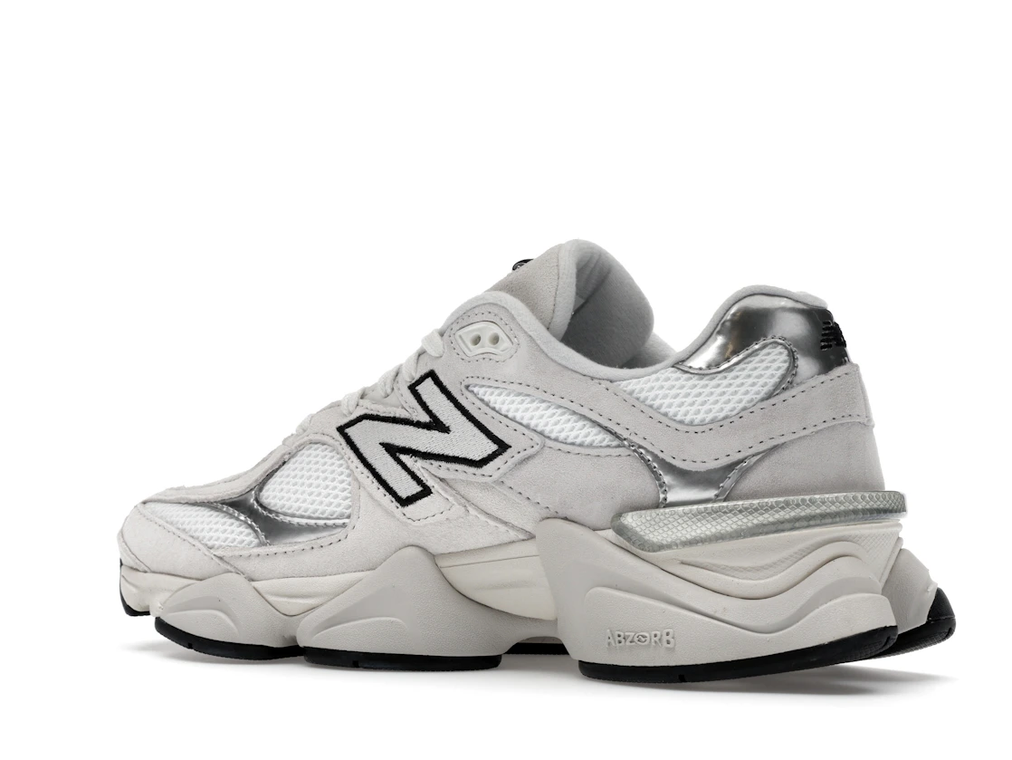 New Balance 9060 White Black Metallic Silver