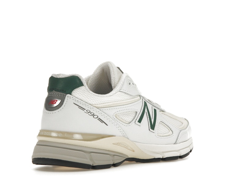 New Balance 990v4 MiUSA White Green