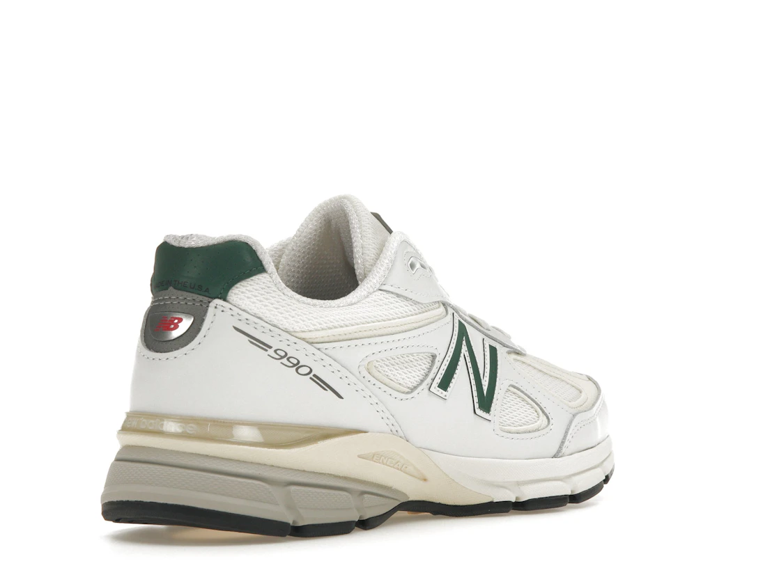 New Balance 990v4 MiUSA White Green