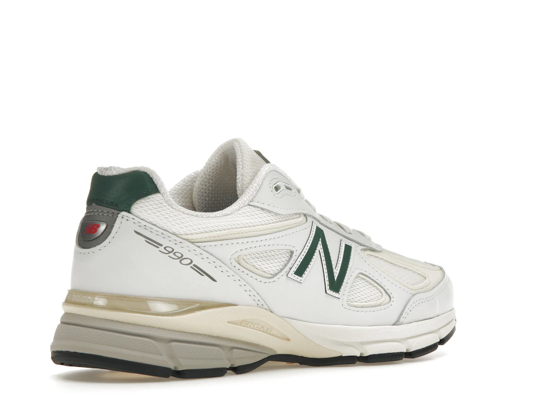 New Balance 990v4 MiUSA White Green