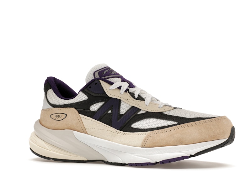 New Balance 990v6 MiUSA Teddy Santis White Black Plum