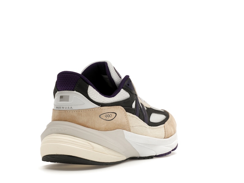 New Balance 990v6 MiUSA Teddy Santis White Black Plum