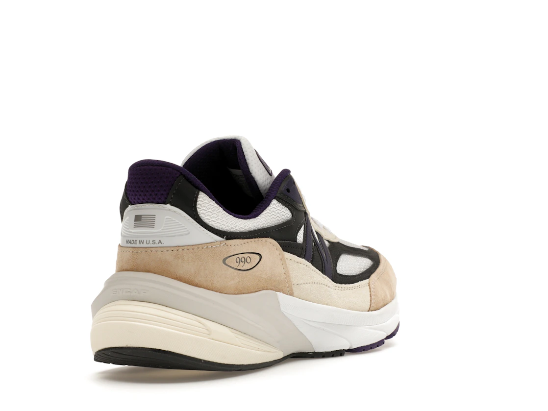 New Balance 990v6 MiUSA Teddy Santis White Black Plum