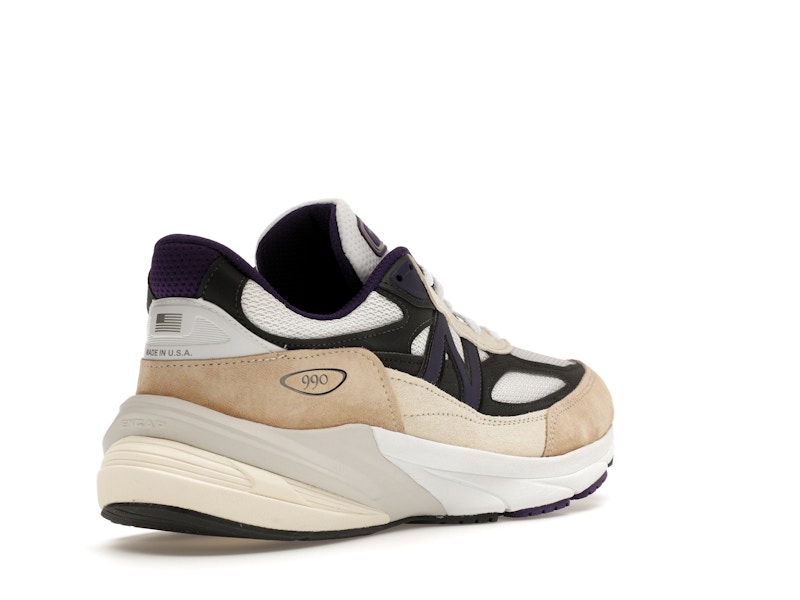 New Balance 990v6 MiUSA Teddy Santis White Black Plum