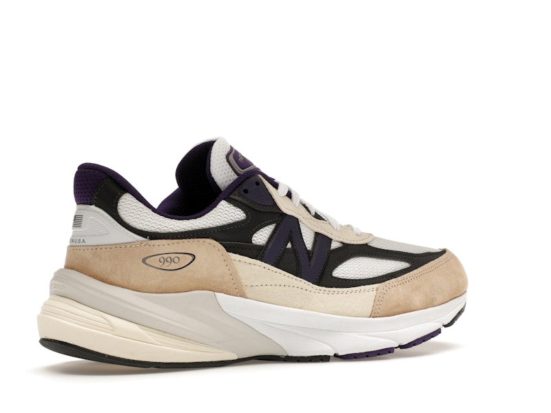 New Balance 990v6 MiUSA Teddy Santis White Black Plum