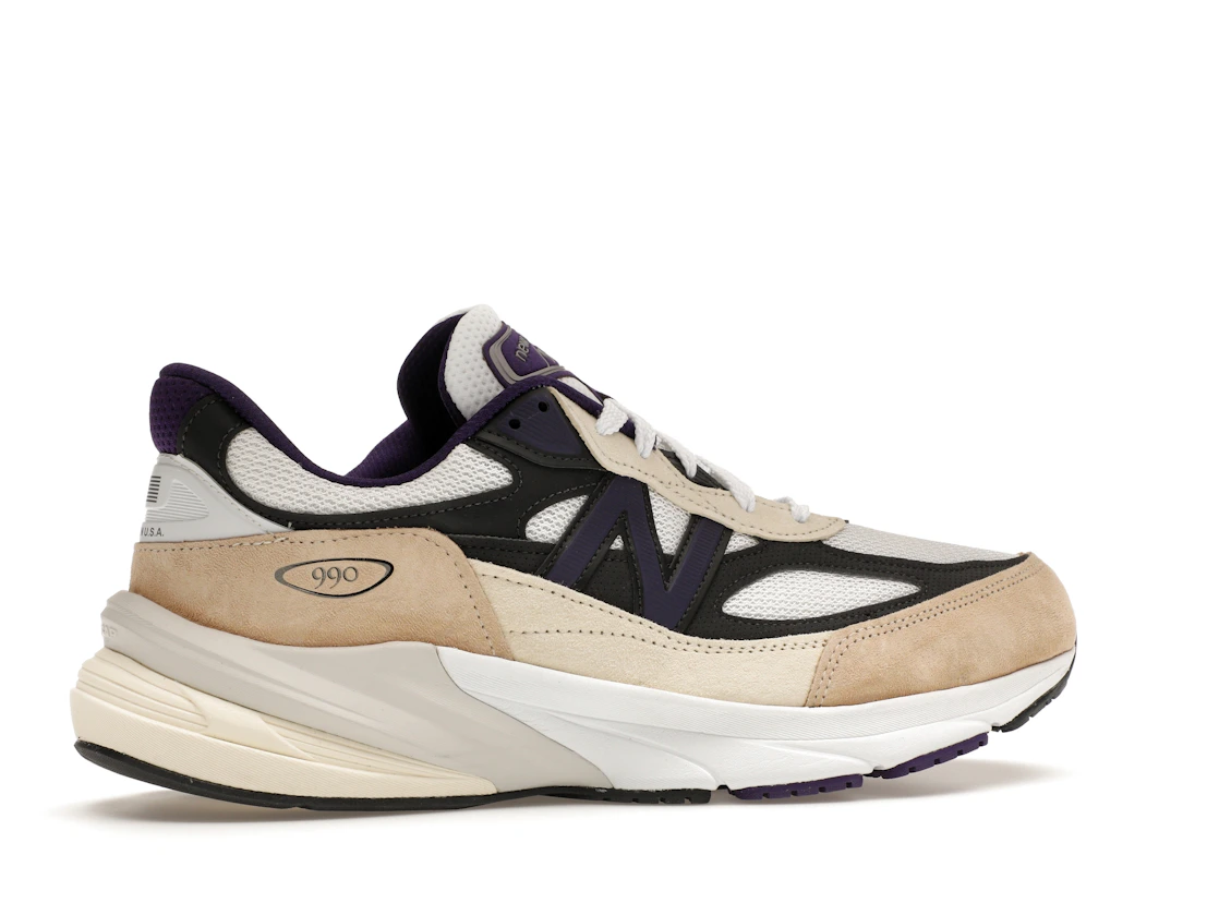 New Balance 990v6 MiUSA Teddy Santis White Black Plum