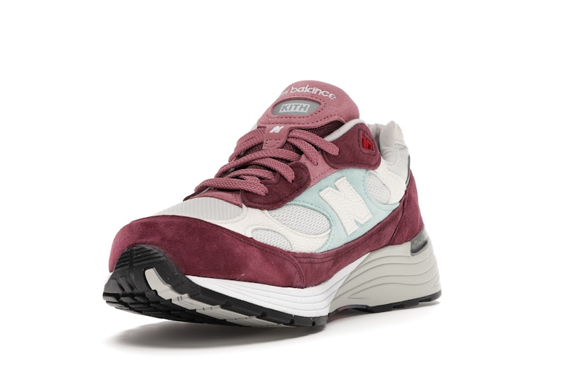 New Balance 992 Kith Kithmas Burgundy White