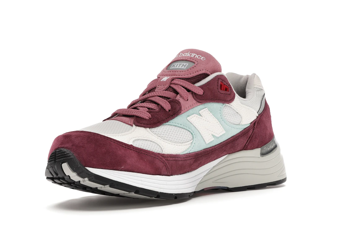New Balance 992 Kith Kithmas Burgundy White