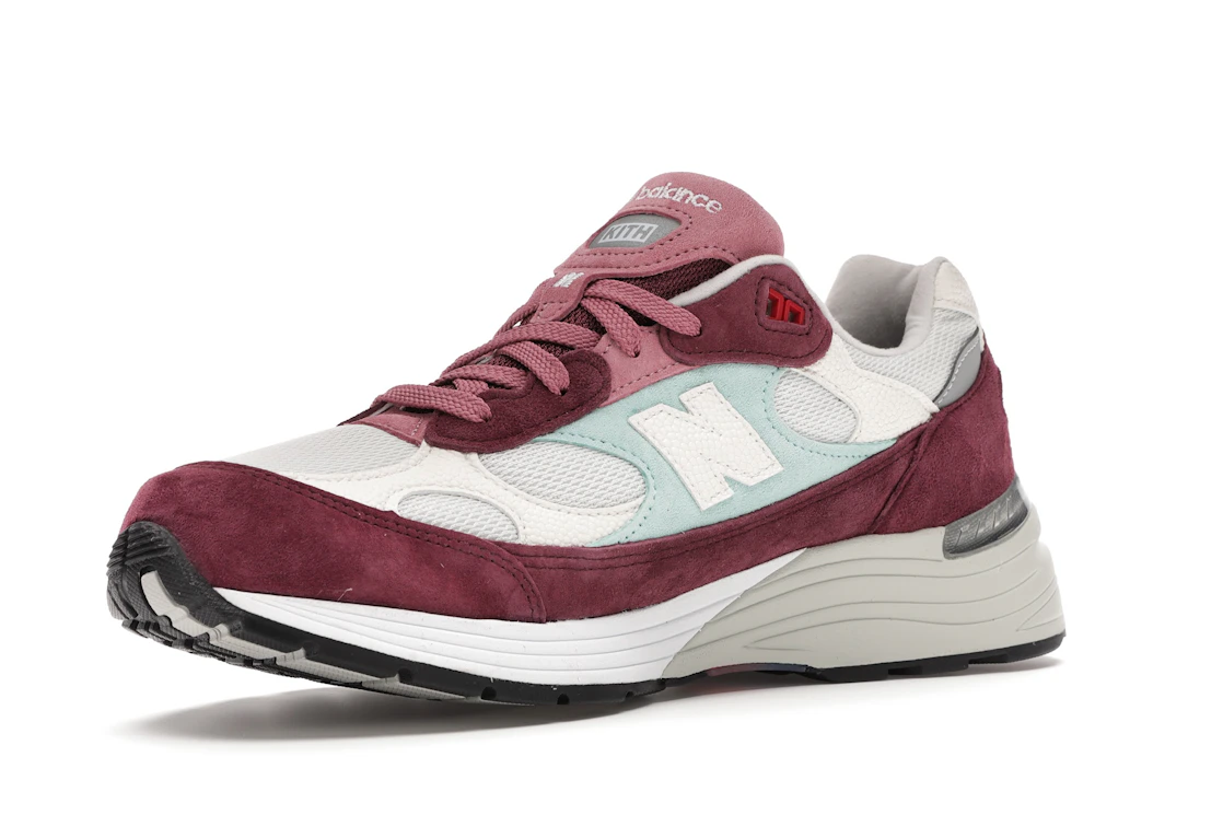 New Balance 992 Kith Kithmas Burgundy White