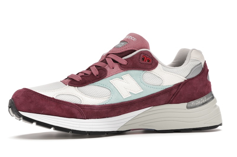 New Balance 992 Kith Kithmas Burgundy White