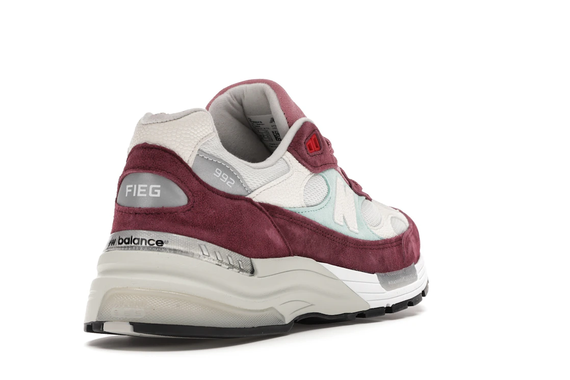 New Balance 992 Kith Kithmas Burgundy White