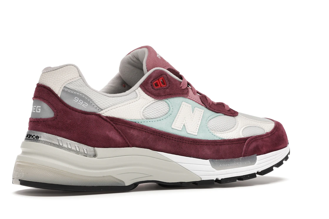 New Balance 992 Kith Kithmas Burgundy White