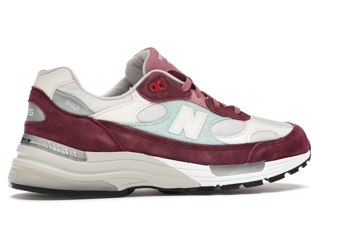 New Balance 992 Kith Kithmas Burgundy White