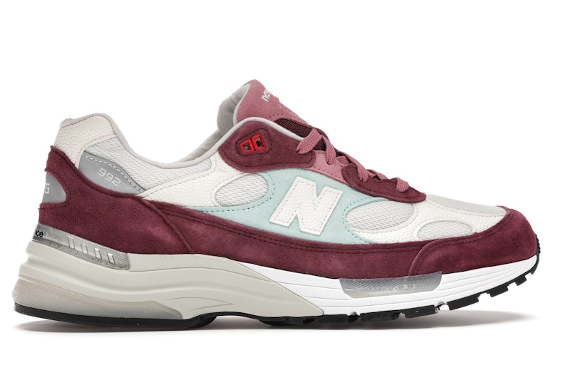New Balance 992 Kith Kithmas Burgundy White