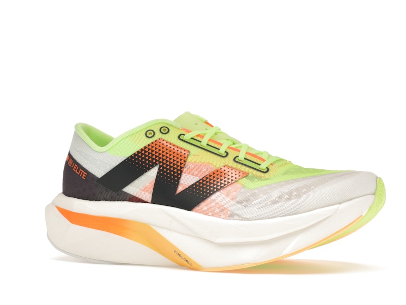 New Balance FuelCell SuperComp Elite v4 White Bleached Lime Glo Hot Mango (Women's)