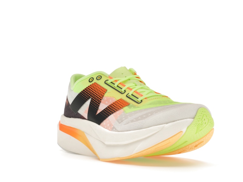 New Balance FuelCell SuperComp Elite v4 White Bleached Lime Glo Hot Mango (Women's)