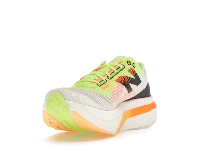 New Balance FuelCell SuperComp Elite v4 White Bleached Lime Glo Hot Mango (Women's)
