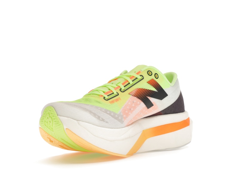 New Balance FuelCell SuperComp Elite v4 White Bleached Lime Glo Hot Mango (Women's)