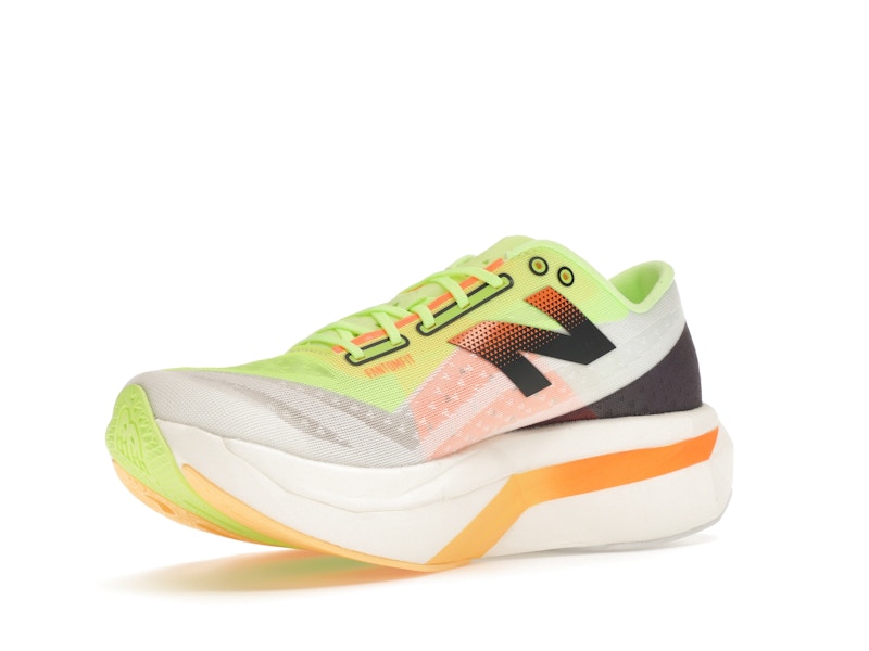 New Balance FuelCell SuperComp Elite v4 White Bleached Lime Glo Hot Mango (Women's)